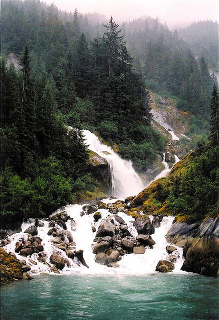 Alaska Waterfall Alaska Woods, Alaska Nature, Alaska Photography, Bigger Picture, Beautiful Waterfalls, Pretty Places, Nova Scotia, Beautiful World, Picture Photo