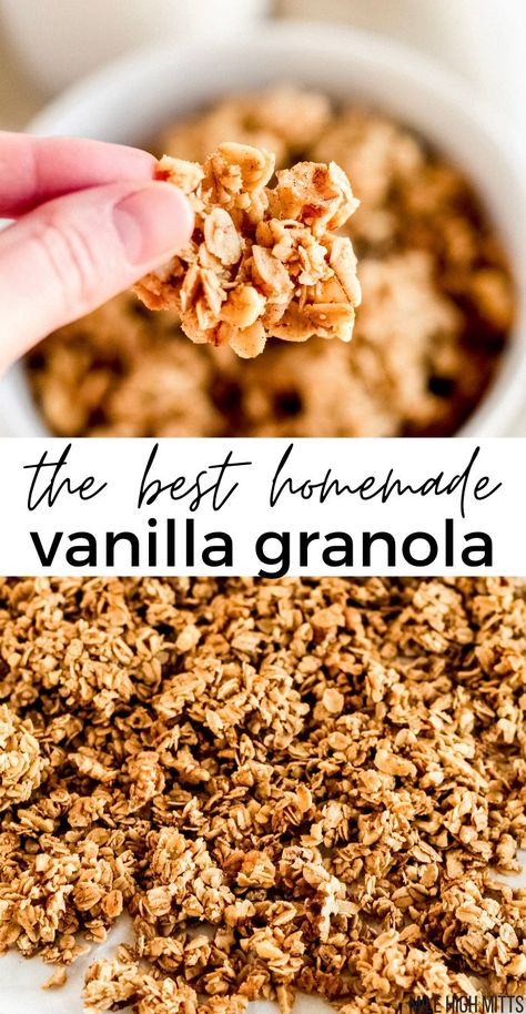 Vanilla Granola Recipe, Buttermilk Baking, Vanilla Granola, Granola Recipe Homemade, Gluten Free Granola, Granola Recipe, Snacks Saludables, Granola Recipes, Homemade Snacks