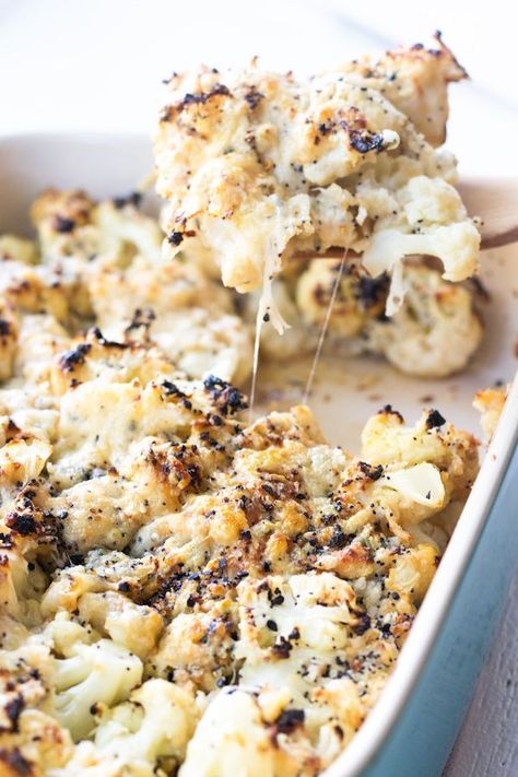 Everything Bagel Cauliflower Casserole | Meals with Maggie Thanksgiving Dish, Vegetarian Thanksgiving, Bagel Seasoning, Cauliflower Casserole, High In Fiber, Healthy Thanksgiving, Thanksgiving Dishes, Everything Bagel, Thanksgiving Side Dishes