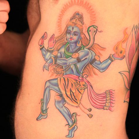 Asian Themed Tattoo by Kyle Dunbar Shiva Parvati Tattoo, Parvati Tattoo, Indian Tattoo Design, Kali Tattoo, Hindu Tattoos, Bar Rescue, Like Tattoos, Hindu Tattoo, Romantic Tattoo