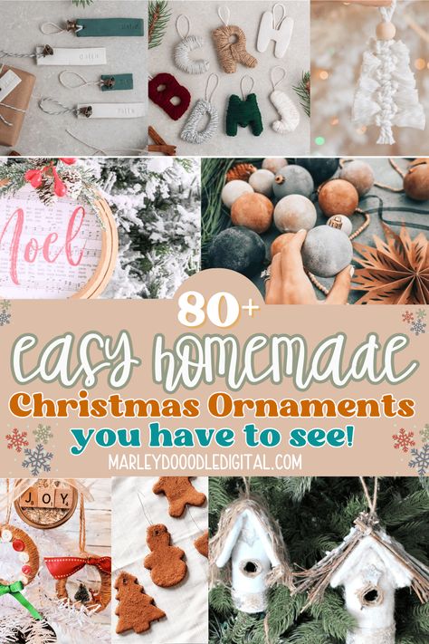 Discover 83 of the best DIY homemade Christmas ornaments that are easy to make! From unique and simple designs to cute handmade ornaments, this list has everything you need to decorate your tree or create thoughtful gifts. Get inspired to make your own Christmas ornaments this holiday season! Homade Christmas Ornaments, Make Your Own Christmas Ornaments, Simple Ornaments, Christmas Ornament Ideas, Easy Diy Christmas Ornaments, Homemade Christmas Ornaments Diy, Homemade Christmas Ornaments, Easy Christmas Ornaments, Farmhouse Christmas Ornaments