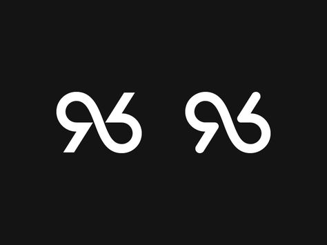 96 by Kakha Kakhadzen #Design Popular #Dribbble #shots 96 Logo Design, 25 Logo Number, 9 Logo Number, 6 Number Design, Movement Logo Design, Numbers Logo, Number Logo Design, 9 Logo, 8 Logo