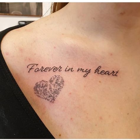 Fingerprint Tattoo Ideas Memorial, Thumb Print Heart Tattoo Placement, Tattoo Ideas With Fingerprint, Thumbprint Tattoo Placement, Boyfriend Memorial Tattoo, Memorial Tattoo For Women, Thumbprint Memorial Tattoo, Tattoo To Honor Parents, Finger Print Flower Tattoo