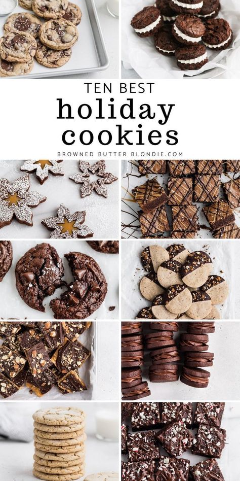 Jun 8, 2022 - Spread some holdiay cookie cheer with this collection of the ten best holiday cookies ever! Christmas Cookie Swap, Christmas Cookie Box, Homemade Toffee, Best Holiday Cookies, Christmas Cookies Gift, Holiday Cookies Christmas, Best Christmas Cookies, Chocolate Sandwich Cookies, Browned Butter