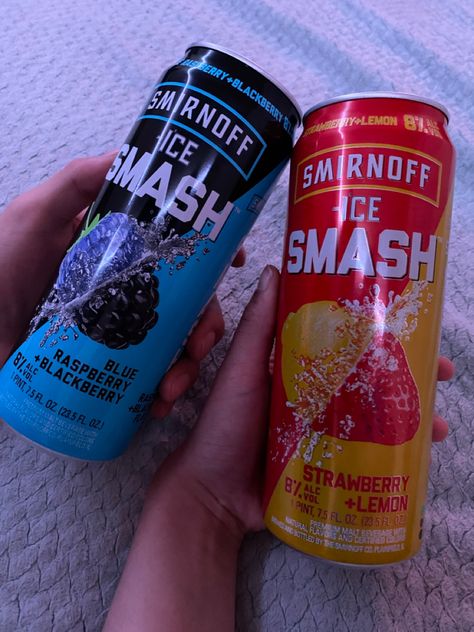 Smirnoff | Smirnoff Ice | Smirnoff Ice Smash, Tasty Drinks, tasty alcohol, strawberry mixed drinks, blue raspberry mixed drinks, blackberry mixed drinks, drinks inspo Strawberry Mixed Drinks, Ice Smirnoff, Smirnoff Drinks, Pretty Alcoholic Drinks, Smirnoff Ice, Twisted Tea, Party Hardy, Tasty Drinks, Alcohol Aesthetic