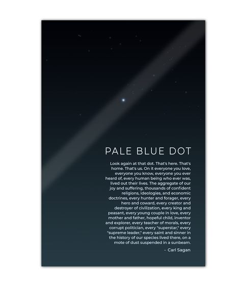 Pale Blue Dot Poster, Voyager 1, Dark Space, Pale Blue Dot, Saints And Sinners, Wall Posters, New Poster, Blue Dot, Mother And Father