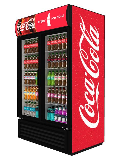 Coke Fridge, Takeaway Shop, Coca Cola Cooler, Coffee Menu Design, Double Door Fridge, Coca Cola Light, Shelf Talkers, World Of Coca Cola, Door Fridge