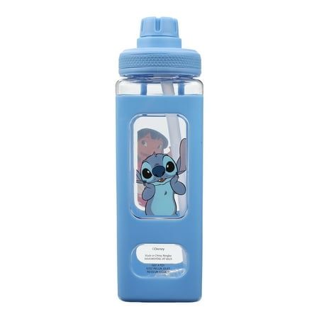 Introducing the charming blue square Lilo & Stitch 24 oz plastic water bottle! One side features an adorable image of Lilo waving, while the other side showcases Stitch, making it a delightful hydration companion for fans of this beloved duo. Crafted with high-quality plastic materials, it comes with a leakproof tight-fitting cap and straw, ensuring mess-free sipping. As an officially licensed product, this water bottle features a custom design that captures the heartwarming spirit of Lilo and S Stitch Water Bottle, Lilo And Stitch Toys, Stitch Merchandise, Stitch Quotes, Stitch Toy, Crocs Fashion, Stitch Clothes, Stationary School, Lilo Stitch