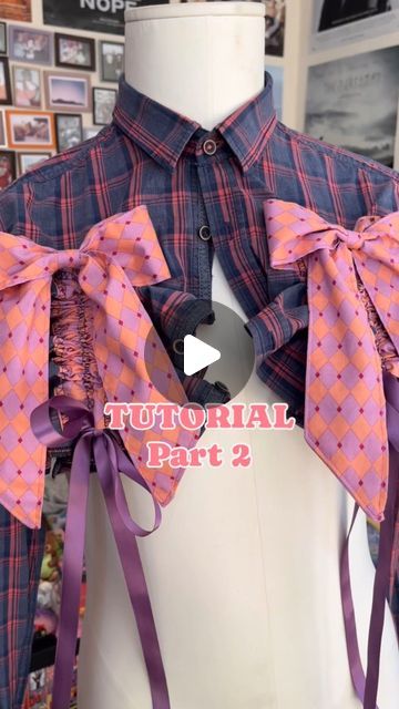 𝐁𝐋𝐀𝐂𝐊 𝐒𝐇𝐄𝐄𝐏 𝐁𝐎𝐍𝐄𝐒 on Instagram: "here is part 2 of my ruffly bow shirt tutorial!! thank you all so much for the love i'll try to make more tutorials in the future 🎀🧷⭐️ #sewingtutorial #upcycling #fashionbrand #handmade #altfashion #alternative #unconventional
#maximalism #maximalist #personalstyle" Alternative Upcycle Clothes, Sweatshirt Upcycle Diy, Unconventional Fashion, Upcycled Shirt, Mens Shirt Refashion, Shirt Tutorial, Upcycle Sweatshirt, Upcycle Shirt, Bow Shirt