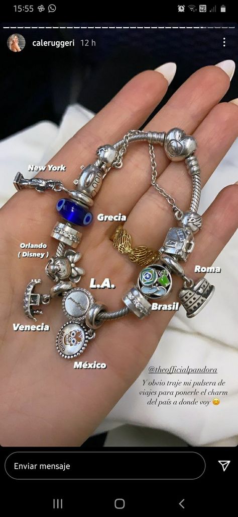 Meaningful Pandora Charms, How To Style Pandora Bracelet, Pretty Pandora Bracelet, Pandora Bracelet Styling, Pretty Pandora Charms, Cute Pandora Bracelet Ideas, Pandora Cute Charms, Pandora Gift Aesthetic, Pandora Bracelets Ideas