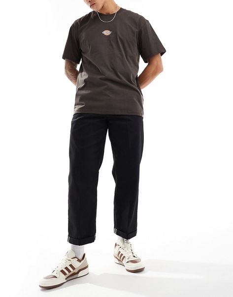 Pants by Dickies For days when denim won't do Regular rise Belt loops Functional pockets Straight fit Black Dickies Outfit Men, Black Denim Pants Outfit, Dickies Carpenter Pants Outfit, Dickies 874 Outfit Men, Men’s Pants, Dickies 874 Outfit, Black Pants Outfit Men, Dickies Outfits Men, Carpenter Pants Outfit