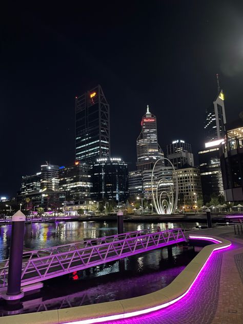 Perth City Aesthetic, Perth Aesthetic, Perth Australia City, Pretty Sights, Australia City, Nyc Night, Night Scenery, Perth Australia, Night Vibes