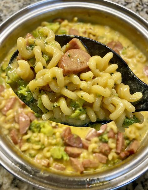 One-Pot Dinner With Knorr Cheddar Broccoli Pasta And Smoked Sausage - Knorr Pasta Sides Recipes, Cheddar Broccoli Pasta, Pasta Sides Recipes, Sausage Broccoli Pasta, Knorr Pasta Sides, Broccoli Sausage, Knorr Recipes, Smoked Sausage Pasta, Cheddar Broccoli