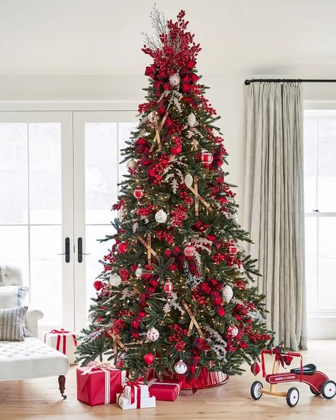 Christmas tree ribbon decorating ideas