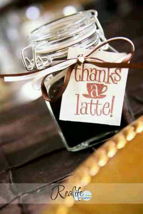 Keep with the coffee theme? Wedding Souvenirs For Guests, Coffee Bridal Shower, Coffee Wedding Favors, Coffee Favors, Trendy Wedding Favors, Tea Wedding Favors, Coffee Party, Cheap Favors, Coffee Wedding