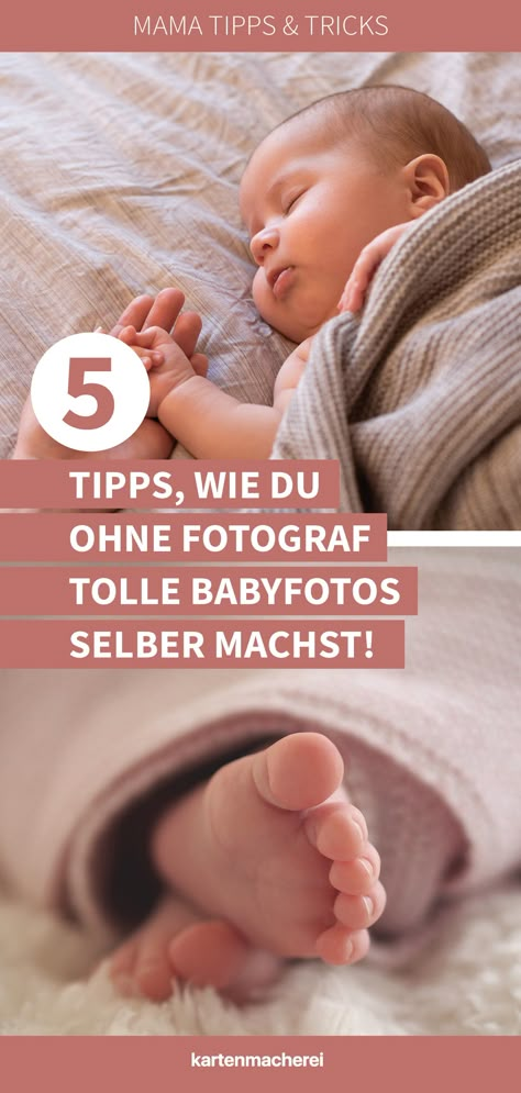 Mama Tricks: 5 Tipps, wie du auch ohne Fotograf tolle Babyfotos selber machen kannst! Wir haben dir einfache Tipps zusammengestellt, wie du ganz einfach selber die ersten Fotos von deinem Baby nach der Geburt machen kannst. Wir zeigen dir wie du monatlich die schönsten Momente deines Babys mit kreativen Ideen festhalten kannst, welche Fotokamera sich eignet und wie toll du Babyfotos mit dem Handy machen kannst! #kartenmacherei #baby #geburt Vom Avea Un Copil, Hallo Baby, Foto Newborn, Baby Fotografie, Baby Boom, Baby Shoot, Foto Baby, Foto Tips, Newborn Shoot