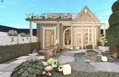 Cottagecore Bloxburg House, Cottagecore Houses, Modern Scandinavian House, Bloxburg Cottage, Winter House Exterior, Small House Layout, House Decorating Ideas Apartments, Bloxburg House Ideas 1 Story, Tiny House Layout