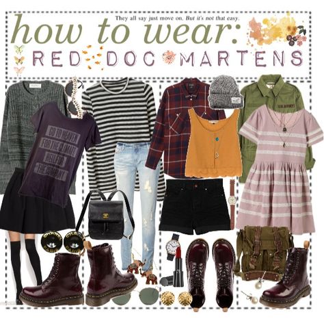 How To Style Red Doc Martens, Maroon Dr Martens Outfit, Dark Red Doc Martens Outfit, Maroon Doc Martens Outfit, Cherry Red Doc Martens Outfit, Burgundy Doc Martens Outfit, Red Doc Martens Outfit, Brown Doc Martens Outfit, Maroon Doc Martens