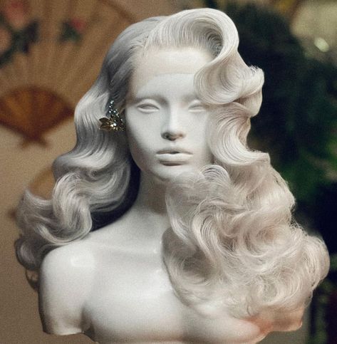 Vintage Waves Hair, High Fashion Hair, Drag Wigs, Hair Colorful, Dramatic Hair, Vintage Waves, Hollywood Hair, Hollywood Waves, Shot Hair Styles