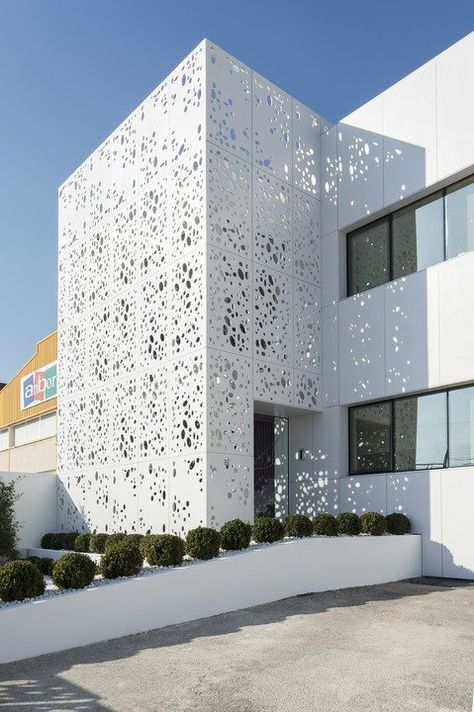 Gallery of Perforated Facade Panel - 4 Perforated Facade, Perforated Metal Panel, Exterior Wall Panels, Exterior Wall Cladding, Facade Panel, Aluminium Cladding, Metal Facade, Facade Material, Facade Cladding