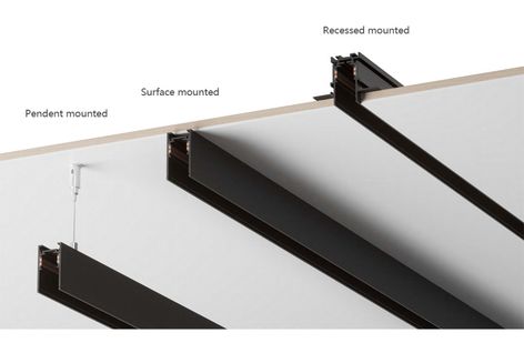 Magnetic Track Rail Recessed 48V Lighting System | GS LIGHT Recessed Track Lighting, Surface Mount Lighting, Light Study, Track Light, Recessed Ceiling, Light Rail, Lighting Options, Tracking System, Study Room