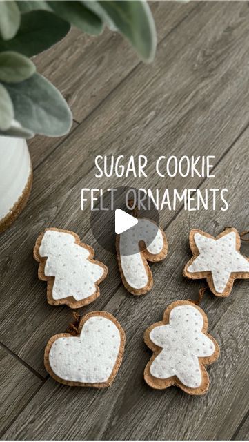 Nancy Chung on Instagram: "These sugar cookie felt ornaments are all over TikTok and Pinterest and I had to give them a try! Aren’t they the cutest? I made little templates for these basic shapes and will be trying different letters next. What else should I make next? 🩷🧡💛💚🩵💙💜 #holidaycrafts #handmadechristmas #christmasdecorations #winterwonderland #handmadegarland #handmadeornaments #diycrafts #diy #feltchristmasornaments #feltornaments #ornaments #holidaydecor #handmadeholiday" Christmas Cookie Felt Ornament, Felt Sugar Cookie Ornament, Cricut Felt Ornaments Diy, Sugar Cookie Felt Ornament, Diy Felt Letter Ornaments, Gingerbread Felt Ornaments Diy, Sugar Cookie Ornaments, Felt Cookies Diy, Felt Letter Ornaments Diy