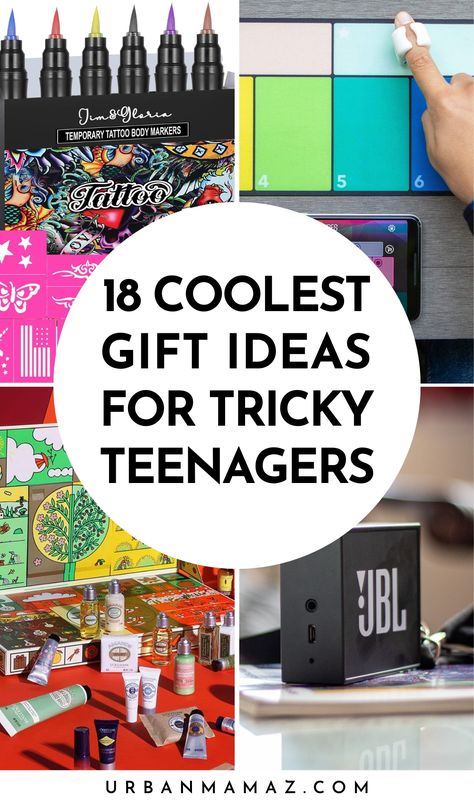 Looking for the coolest gift ideas for tricky teenagers? Check out this list of 18 insanely cute gift ideas for teens. Different Gift Ideas, Teen Christmas Gift Ideas 2024, Teen Xmas Gift Ideas, Christmas Gifts For Teens 2024, Tech Gifts For Teenagers, Unusual Gift Ideas, Christmas Presents Ideas For Teenagers, Teen Gifts Ideas, Pre Teen Christmas Gifts