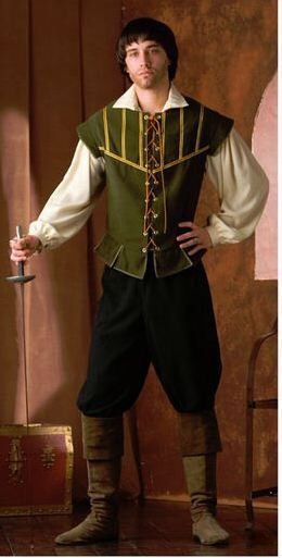 Renaissance Man Costume Style #401159 by HouseOfZuehl on Etsy https://www.etsy.com/listing/236256884/renaissance-man-costume-style-401159 Mens Garb, Macaw Feathers, Medieval Clothes, Wood Prints, Larp Costume, Medieval Costume, Period Outfit, Medieval Clothing, Period Costumes