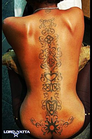 Adinkra Tattoo, Africa Tattoos, African Tattoo, 4 Tattoo, Tattoos For Black Skin, Trendy Tattoo, Leg Tattoos Women, Spine Tattoo, Spine Tattoos