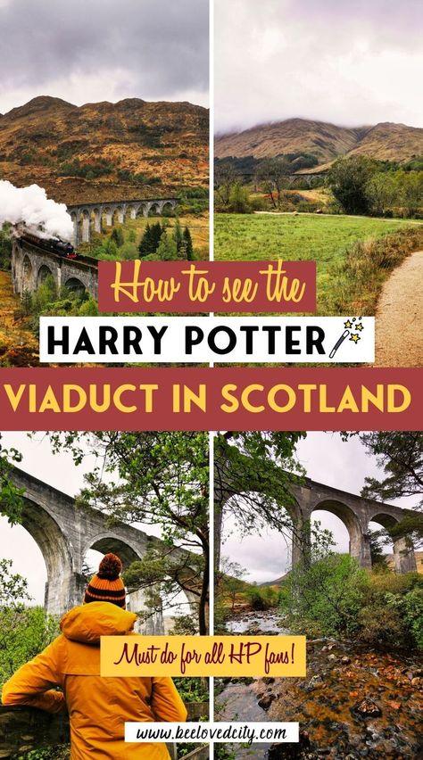 Harry Potter Train Scotland, Harry Potter Scotland, Scotland Harry Potter, Scotland Train, Harry Potter Train, Harry Potter Places, Harry Potter Locations, Glenfinnan Viaduct, Scotland Aesthetic