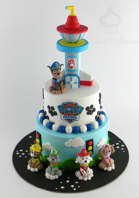 Paw Patrol Birthday Cake Boys, Snowflake Wedding Cake, Paw Patrol Cakes, Paw Patrol Birthday Theme, Paw Patrol Birthday Cake, 4th Birthday Cakes, 3rd Birthday Cakes, Cupcakes Decorados, Paw Patrol Cake