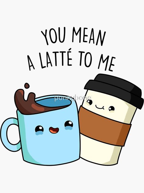 Coffee Puns, Coffee Cartoon, Punny Cards, Cute Puns, Pun Card, Funny Pun, Pun Gifts, Card Drawing, Cute Notes