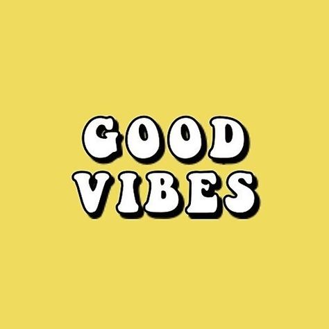 This is a graphic that says "Good Vibes" and it is there to remind you that you should always put out good vibes. Yellow Aesthetic Pastel, Photo Deco, Happy Vibes, Yellow Wallpaper, Yellow Aesthetic, Mellow Yellow, Happy Colors, 로고 디자인, Good Vibes Only