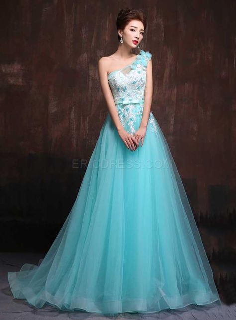 Beauteous Appliques Bowknot One-Shoulder Evening Dress Evening Dresses 2014- ericdress.com 11215593 Teal Wedding Dress, Turquoise Wedding Dresses, Plus Size Evening Dresses, Turquoise Bridesmaid, Dazzling Dress, Turquoise Wedding, Teal Wedding, 2014 Dresses, Cheap Evening Dresses