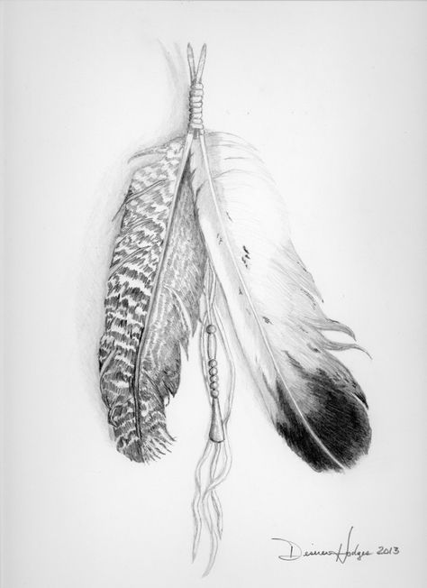 Native Feather Tattoos, Native American Feather Tattoo, Tattoo Plume, Eagle Feather Tattoos, Indian Feather Tattoos, Hawk Feathers, Hawk Tattoo, Native American Feathers, Feather Drawing