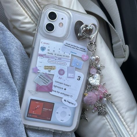 Clear Phone Case Design, Whatsapp Theme, Kpop Phone Cases, Diy Phone Case Design, Desain Buklet, Diy Iphone Case, Kawaii Phone Case, Collage Phone Case, Pretty Iphone Cases