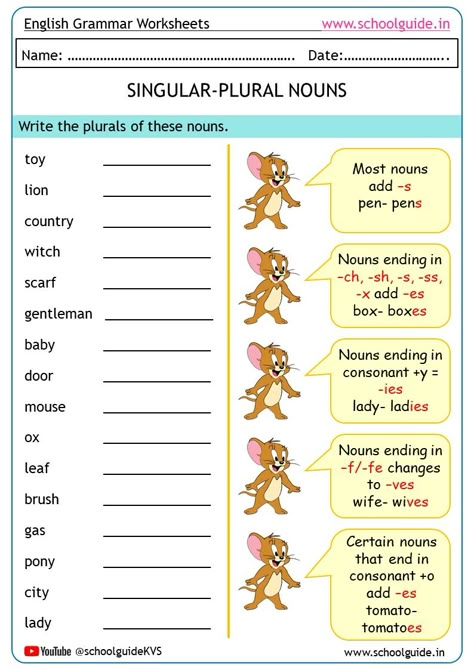 Free Printable Singular Plural Nouns Worksheets Plural Singular Worksheet, Plural Of Nouns Worksheets, Singular And Plural Worksheet, Singular Plural Worksheets, Singular And Plural Nouns Worksheet, Singular Plural Nouns, Plural Rules, Plurals Worksheets, Plural Nouns Worksheet