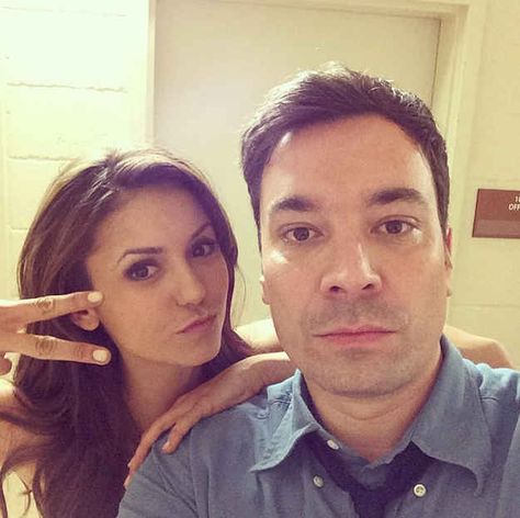 Jimmy Fallon took a selfie with Nina Dobrev: | 19 Celebrity Instagrams You Need To See This Week Nikolina Konstantinova Dobreva, Celebrity Selfies, Austin Mahone, Jimmy Fallon, Nina Dobrev, Selfie Poses, Famous Celebrities, Nicki Minaj, Best Shows Ever