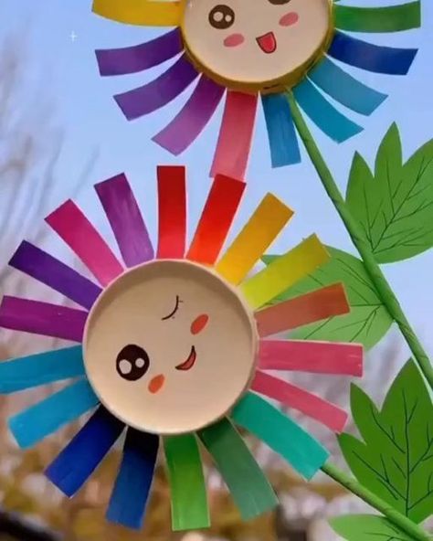 Clown Crafts, Sun Paper, Paper Cup Crafts, Easy Art For Kids, Preschool Arts And Crafts, Valentine Crafts For Kids, Hand Crafts For Kids, Easy Arts And Crafts, Cup Crafts