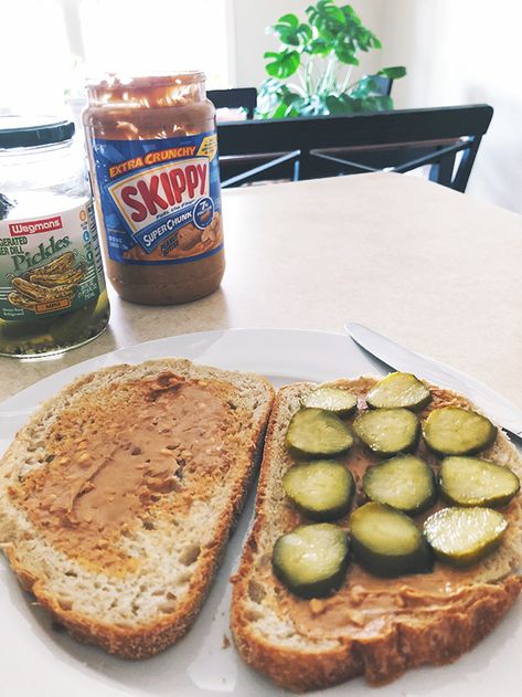 Since people can't stop talking about pickle and peanut butter sandwiches, I decided to try one Pickles And Peanut Butter, Dill Pickle Sandwich, Pickle And Peanut, Pickle Sandwich, Peanut Butter Sandwiches, Pickle Butter, Peanut Butter Sandwich, Dill Pickle, Stop Talking