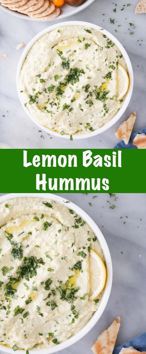 Recipe Hummus, Basil Hummus, The Best Hummus, Best Hummus Recipe, Best Hummus, Lemon Hummus, Recipe With Lemon, Hummus Recipe Homemade, Basil Recipes