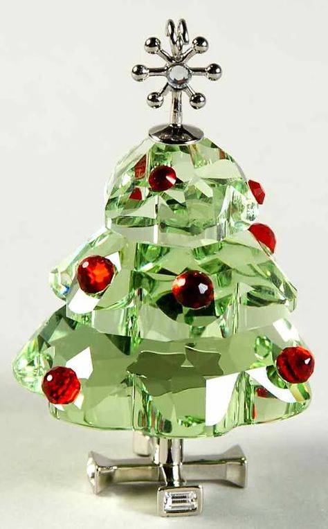 Swarovski Ornaments Christmas Tree - No Box by Swarovski | Replacements, Ltd. No Ornament Christmas Tree, Swarovski Christmas Tree, Swarovski Ornaments, Swarovski Christmas, Swarovski Crystal Figurines, Ornaments Ideas, Christmas Tree Box, Wreath Boxes, Gold Reindeer