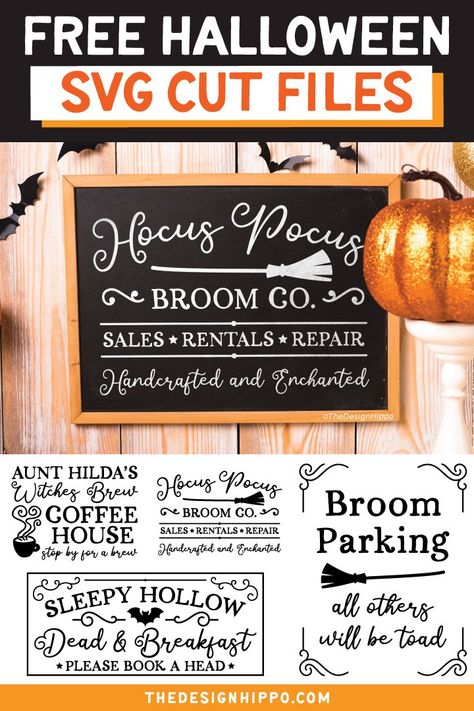 Signs For Halloween, Vintage Wood Signs, Silhouette Cameo 4, Farmhouse Halloween, Silhouette Diy, Projets Cricut, Cricut Halloween, Beautiful Farmhouse, Cricut Free