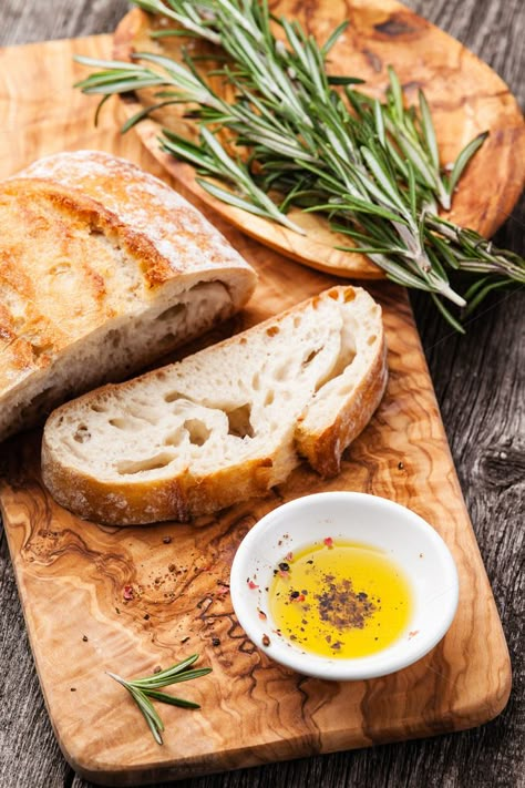 Ciabatta and Olive oil by liskina-nora on Creative Market France Trip, Ciabatta Bread, Food Photography Tips, Think Food, Liquid Gold, Artisan Bread, Bagels, Ciabatta, Bon Appetit