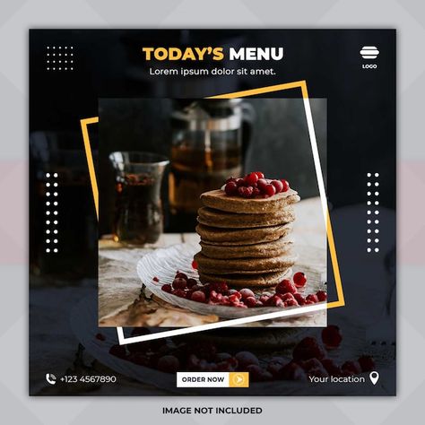 Food Social Media Post Design, Pen Cake, Food Social Media Post, Italian Food Restaurant, Bio Food, Restaurant Social Media, Healthy Food Menu, Todays Menu, Food Template