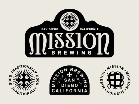 San Diego brewery by Ryan Pickard on Dribbble Craft Beer Logo, Beer Logo Design, Brewery Logo, Brewery Design, Beer Logo, Badge Logo, Logo Restaurant, Retro Logo, Emblem Logo