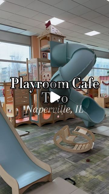 51K views · 3.2K likes | Liz | Chicagoland family fun and food on Instagram: "Playroom Cafe Two  📍2075 Calamos Court, Naperville IL 60563  Second location: 141 Randhurst Village Dr. Mount Prospect, IL 60056  $16/child over 6 months  They have coffee and healthy food options for purchase like smoothies, paninis and lots of snacks! You can host your birthday party here as well.  Don’t forget your socks. They have an awesome ball pit, a separate baby play area and so many make believe areas ready to play!  #naperville #playroomcafe #playroomcafetwo #indoorplaychicago" Indoor Outdoor Playroom, Playroom Birthday Party, Coffee Shop Play Area, Playroom Cafe Ideas, Basement Toddler Play Area, Montessori Play Cafe, Indoor Play Area Design, Indoor Playground Small Space, Coffee Shop With Play Area