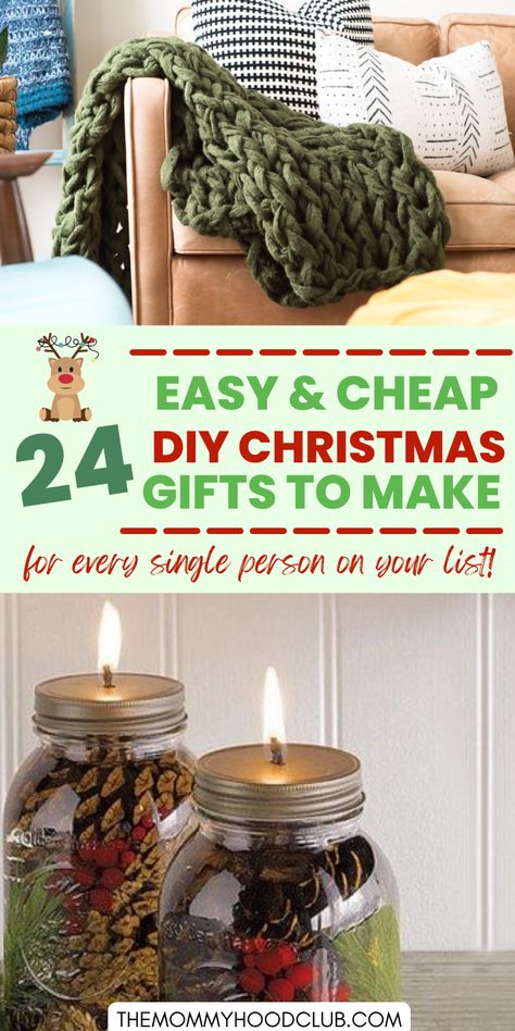 Are you looking for fun and easy DIY Christmas gifts for people on your list this year? Whether it's friends, family or co-workers, this list has DIY gift ideas they'll actually want! Cheap and creative pr on a budget. Unique crafts you'll have fun making for kids, for mom, for grandparents- whoever! Find an idea for the people on your Christmas list. #christmas #christmasgifts #diy #diygifts Diy Hostess Gift Ideas Christmas, Things To Make People For Christmas, Cute Christmas Craft Gifts, Homemade Christmas Gifts For Family From Kids Diy, Do It Yourself Ornaments, Personalized Gifts For Family, Diy Gifts For Kids To Make For Christmas, Homemade Christmas Gifts For Sisters, Homemade Christmas Gifts For Mom Diy