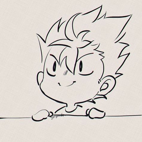 Nishinoya Drawing, Line Weight Drawing, Drawing Haikyuu, Haikyuu Sketch, Haikyuu Drawing, Smol Bean, Nishinoya Yuu, Desen Anime, Chibi Drawings