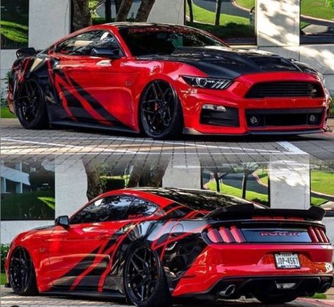 Mustang Wrap Ideas, Mustang Wrap, Mobil Off Road, Sports Cars Mustang, Red Mustang, Muscle Cars Mustang, Modern Muscle Cars, Mustang Ecoboost, Rolls Royce Cullinan